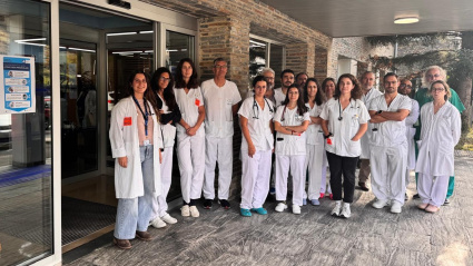 Médicos concentrados en el Hospital Carmen y Severo Ochoa, Cangas del Narcea