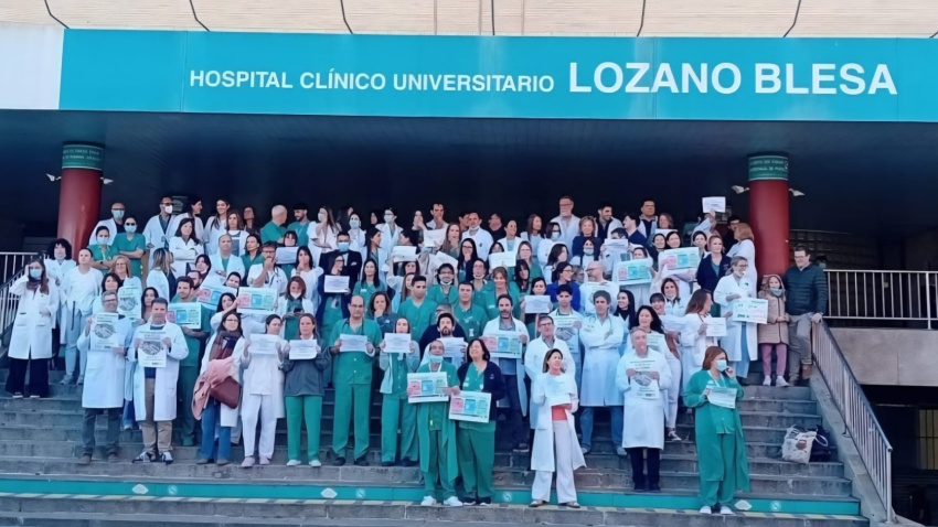 Concentración médicos en Zaragoza.