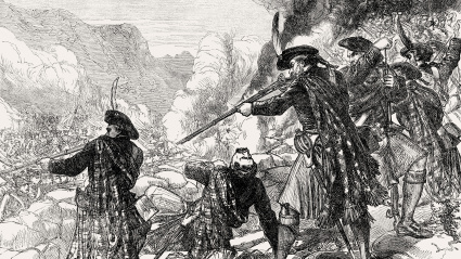 Grabado de las revueltas jacobitas