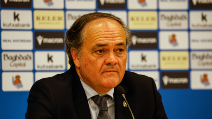 Jokin Aperribay en la rueda de prensa posterior a la Asamblea