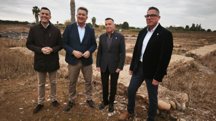 El vicepresidente de la Generalitat Valenciana, Vicente Martínez Mus, ha visitado la villa romana de Sant Gregori en Burriana junto al alcalde, Jorge Monferrer