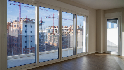 Cerramientos en una vivienda en construcción