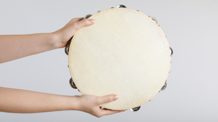 Imagen de archivo de una pandereta