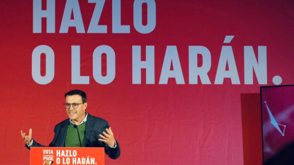 Miguel Ángel Gallardo en un acto de campaña