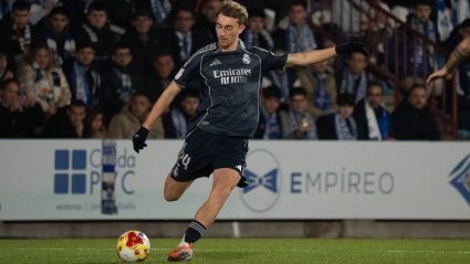 Huijsen, durante el Talavera-Real Madrid