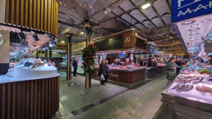 Pescadería en el Mercado de la Esperanza de Santander