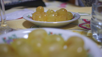 Fotografía recurso de uvas para las campanadas