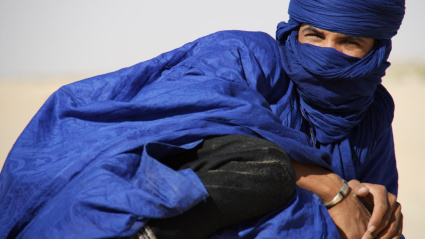 Típica vestimenta tuareg