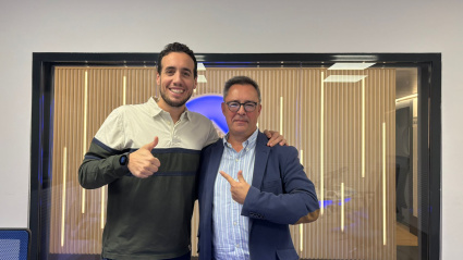 Cuadrado y Campos juntos después de la entrevista en Lo que viene de COPE.