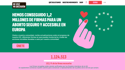 Captura de la web de "Mi Voz Mi Decisión"