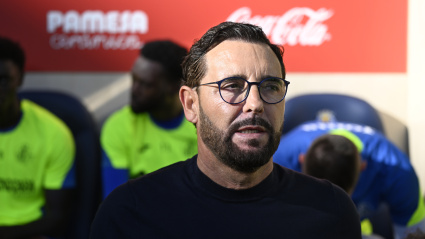 José Bordalás, entrenador del Getafe, en un partido esta temporada.