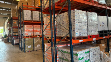 Banco de alimentos cajas