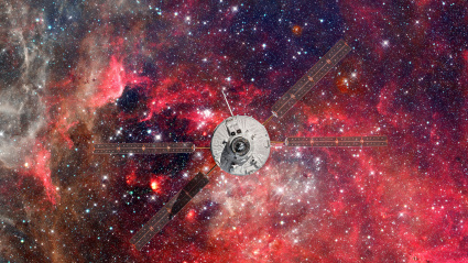 Nave espacial despegando. Elementos de esta imagen proporcionados por la NASA.