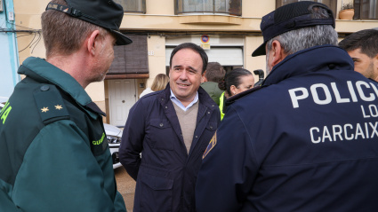 Juanfran Pérez Llorca en su visita a Carcaixent