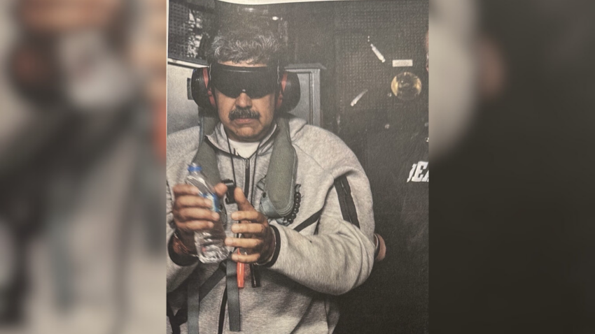 Fotografía difundida por Donald Trump de Nicolás Maduro detenido