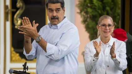 Nicolas maduro y su esposa