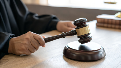 Imagen de archivo del mazo de un juez