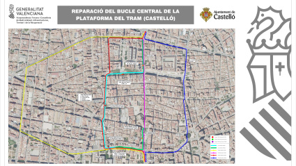 Obras del Tram en Castellón de la Plana