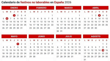 Calendario laboral 2026.- Fuente Europa Press