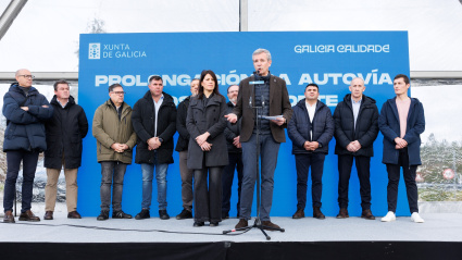 El presidente de la Xunta, Alfonso Rueda, asiste al acto de licitación de la prolongación de la Autovía de la Costa da Morte