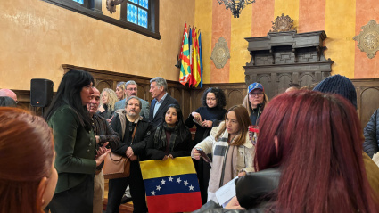 Recepción de vecinos venezolanos en Huesca