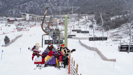 Los Reyes Magos también llegaron a la estación turolense de Javalambre