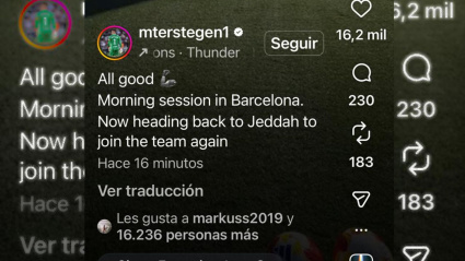 Ter Stegen anuncia que viaja de vuelta a Arabía