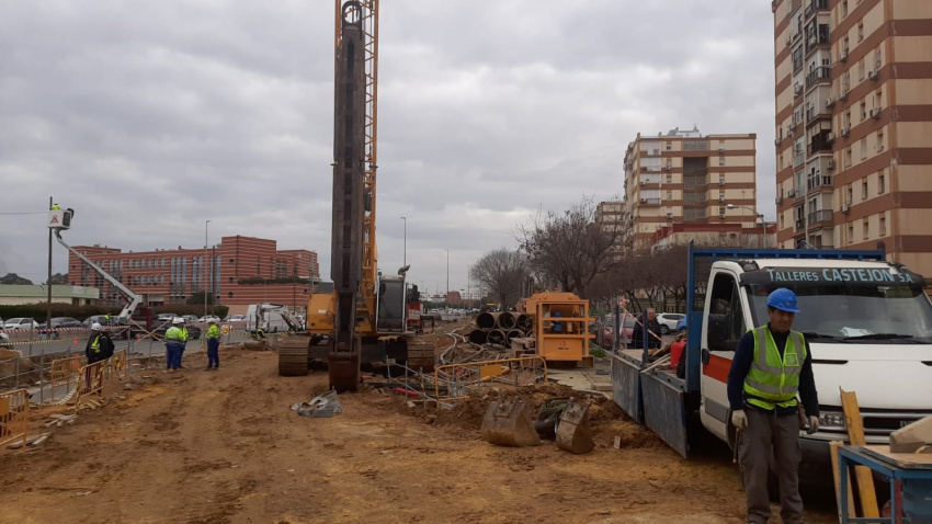 Archivo - Imagen de archivo de las obras de la Línea 3 del Metro de Sevilla.