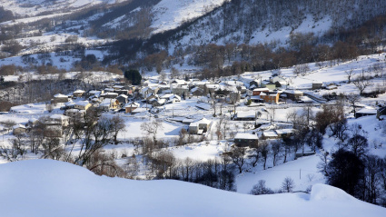 Cerredo, tras una nevada