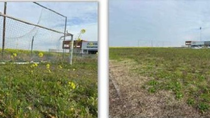 Campo 2, impracticable, de la Ciudad Deportiva de Almendralejo