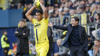 Santiago Mouriño, durante el Villarreal-Alavés