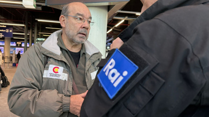 Ángel Expósito durante la entrevista