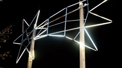 La estrella que corona el cerro de San Cristóbal