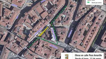 Corte de tráfico en la calle Pozo Amarillo