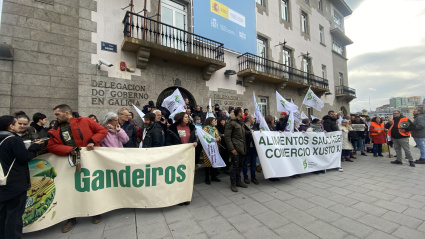 Concentración contra el acuerdo con Mercosur en A Coruña