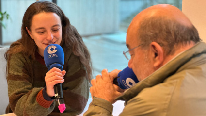 Carla Rodrigo, investigadora en Copenhague, con Ángel Expósito
