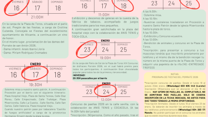 Programación fiestas Porrate de San Antón