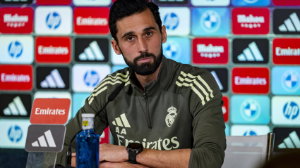 Álvaro Arbeloa, en su primera rueda de prensa con el Real Madrid