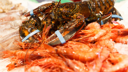 crustáceos y mariscos variados