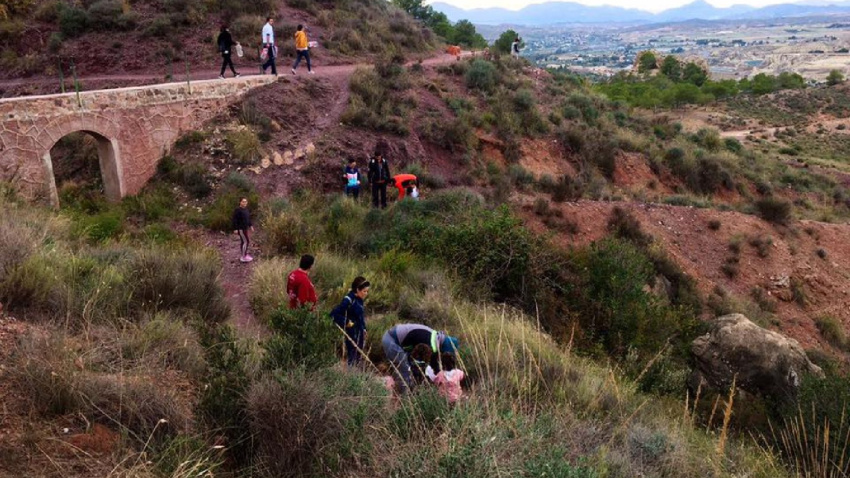 Imagen de una campaña anterior de reforestación en el Cejo de los Enamorados de Lorca