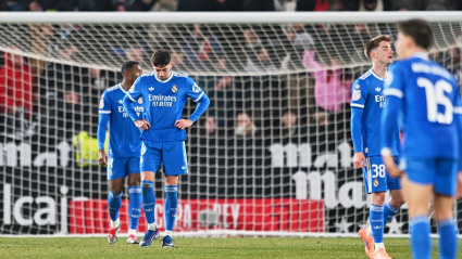 Federico Valverde del Real Madrid reacciona durante el partido de octavos de final de la Copa del Rey entre el Albacete Balompié y el Real Madrid en el Estadio Carlos Belmonte.