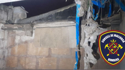 Imagen del inmueble derrumbado