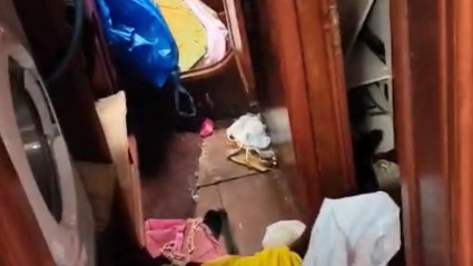 Interior del barco ocupado