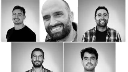 Los investigadores Javier Venema, Stefano De Luca, Pablo Mesejo, David Navega y Óscar Ibáñez