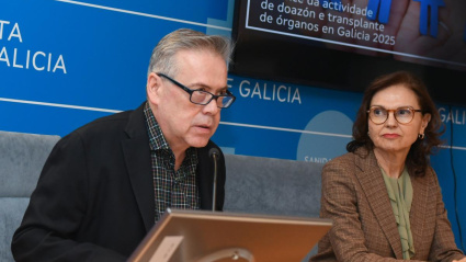 El Conselleiro de Sanidade durante la presentación de los datos