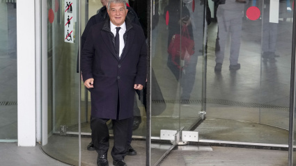 Joan Laporta ha pasado por los juzgados de Barcelona este viernes.