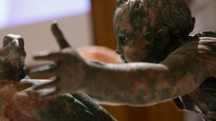 Una de las esculturas romanas recuperadas