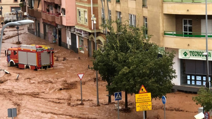 Inundaciones en el centro de Almendralejo en 2021