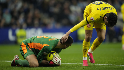 Paulo Gazzaniga, durante el Espanyol-Girona