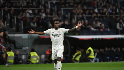 Vinicius, durante el Real Madrid-Levante
